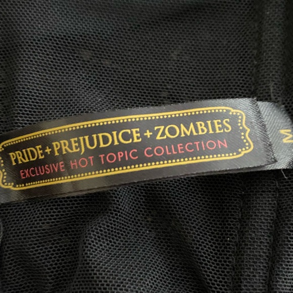 Pride + Prejudice + Zombies corset bra top goth emo Tripp NY top size M 🖤 ~ - Picture 5 of 8